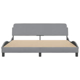 Bed Frame "Dover" Light Grey 180x200 cm Super King Fabric 373333