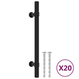Cabinet Handles 20 pcs Black 128 mm Stainless Steel 3203693