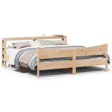 Bed Frame with Headboard 180x200 cm Super King Solid Wood Pine 3306294