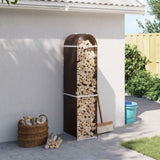 Log Holder Brown 40x45x170 cm Galvanised Steel 364568