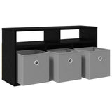 Lowboard with Drawer Black Oak 72 x 22.5 x 38 cm 8000573