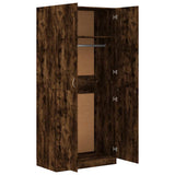 Wardrobe Smoked Oak 90x50x200 cm Engineered Wood 815354