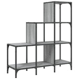 Bookcase Grey Sonoma 92x30x102 cm Engineered Wood and Metal 845439