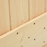Sliding Door with Hardware Set 85x210 cm Solid Wood Pine 3203262
