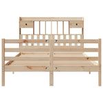 Bookcase Bed without Mattress 140x190 cm Solid Wood Pine 3321930