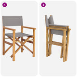 Dining Chair Folding Brown and Light Grey 56 x 54 x 87 cm 42032680