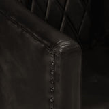 Tub Chair Grey Real Leather 359641