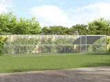Chicken Cage 4 pcs Silver 800 x 200 x 200 cm Steel and PE 3381111