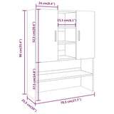 Washing Machine Cabinet Grey Sonoma Engineered Wood 3120183
