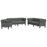 Living Room Couch 3 pcs Dark Grey 201.5 x 74.5 x 74.5 cm Fabric 3385859