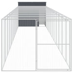 Dog House with Run Anthracite 214x1273x181 cm Galvanised Steel 3189136