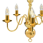 Chandelier Golden 5 x E14 Bulbs 281617
