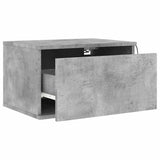 Wall-mounted Bedside Cabinets with LED Lights 2 pcs Concrete Grey 836833