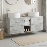 Bathroom Furniture Set 3 pcs Concrete Grey 3405950