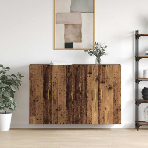 Wall Mounted Cabinets 2 pcs Old wood 69.5 x 34 x 90 cm 3394512