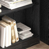 Bookshelf Black Oak 80 x 24 x 109 cm Engineered Wood 875016
