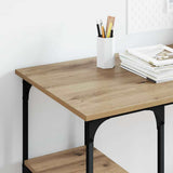 Desk with Shelf Artisan Oak 140 x 50 x 75 cm Engineered Wood 886269