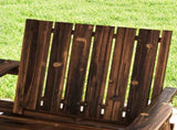 2-Seater Garden Bench with Table & Parasol Hole, Antique Loveseat for Porch, Patio, Carbonised T3398P320095