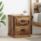 Bedside Cabinet with Drawer 2 pcs Old Wood 39 x 39 x 47.5 cm 881329