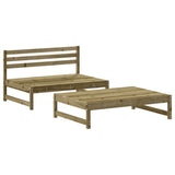 ZNTS 2 Piece Garden Lounge Set Impregnated Wood Pine 3186591