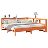 Bookcase Bed without Mattress Wax Brown 180x200 cm Solid Wood Pine 3324414