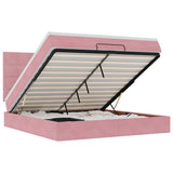 Ottoman Bed with Mattresses Pink 180x200cm Velvet 3313492