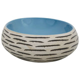 Countertop Basin Multicolour Oval 59x40x15 cm Ceramic 155085