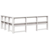 Bookcase Headboard L-Shaped White 150 cm Solid Wood Pine 859263