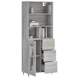 Highboard Grey Sonoma 69.5x34x180 cm Engineered Wood 3189491