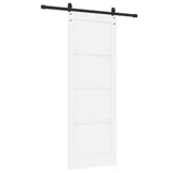 Sliding Door ORKDAL 78 x 211 cm Engineered Wood White and Black 3450303