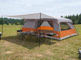 Family Tent with Roof Grey and Orange 500 x 400 x 230 cm 42028503