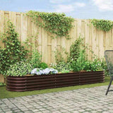Garden Raised Bed Brown 320 x 80 x 44 cm Steel 42008138