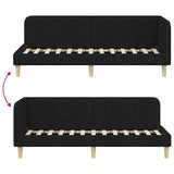 Corner Bed Frame with Headboard Black 80 x 200 cm Fabric 42016555