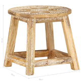 Hand-painted Stool 38x38x35 cm Solid Mango Wood 287445