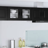 Wall Glass Cabinet PORTO Black 40 x 31 x 40 cm Engineered Wood 885187