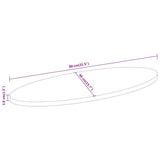 Table Top 80x40x3.8 cm Oval Solid Wood Acacia 370808