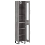 Highboard Grey Sonoma 34.5x34x180 cm Engineered Wood 3199455