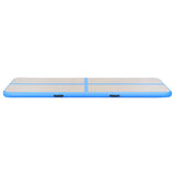 Inflatable Gymnastics Mat with Pump 500x100x10 cm PVC Blue 91919