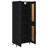 Highboard 2 pcs Black Oak Engineered Wood 3416138