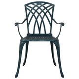 Garden Chair 2 pcs Green 55 x 56.5 x 91cm Aluminium 42002401