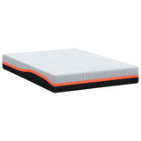 Mattress White and Grey 140 x 190 cm Memory Foam 4106305
