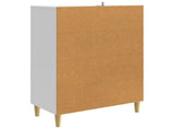 Sideboard High Gloss White 66 x 34.5 x 95 cm Engineered Wood 894669