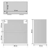 Hanging Glass Cabinet Lyon White 60x31x60 cm Engineered Wood 802521