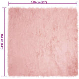 Faux Sheepskin Rug TAFALLA Pink 160 x 160 cm Polyester 42021554