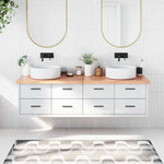 Bathroom Countertop Light Brown 180x60xcm Treated Solid Wood 3156167