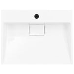 Wash Basin 50x38x13 cm Mineral Cast/Marble Cast White 144063
