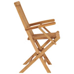 ZNTS Folding Garden Chairs 3 pcs Solid Teak Wood 315444