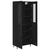 Highboard 2 pcs Black Oak Engineered Wood 3416088