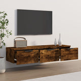 Wall Cabinet Smoked Oak 102x30x20 cm Engineered Wood 817096