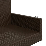 Swing Bench Brown 119x56x48 cm Poly Rattan 365626